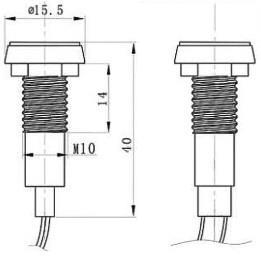 SIGNALNA LED LUČKA MODRA 12VAC/DC