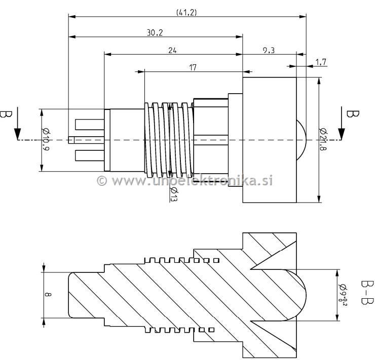 SIGNALNA LED LUČKA 12-24V DC/AC NA KABLU