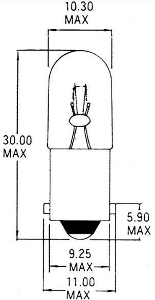 ŽARNICA Ba9s 12V 2W 10x28mm