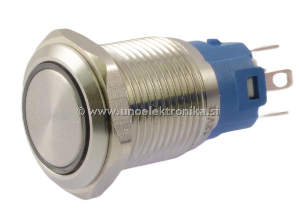 TIPKA fi16 mm 3A 250V IP65 RDEČI LED 12V