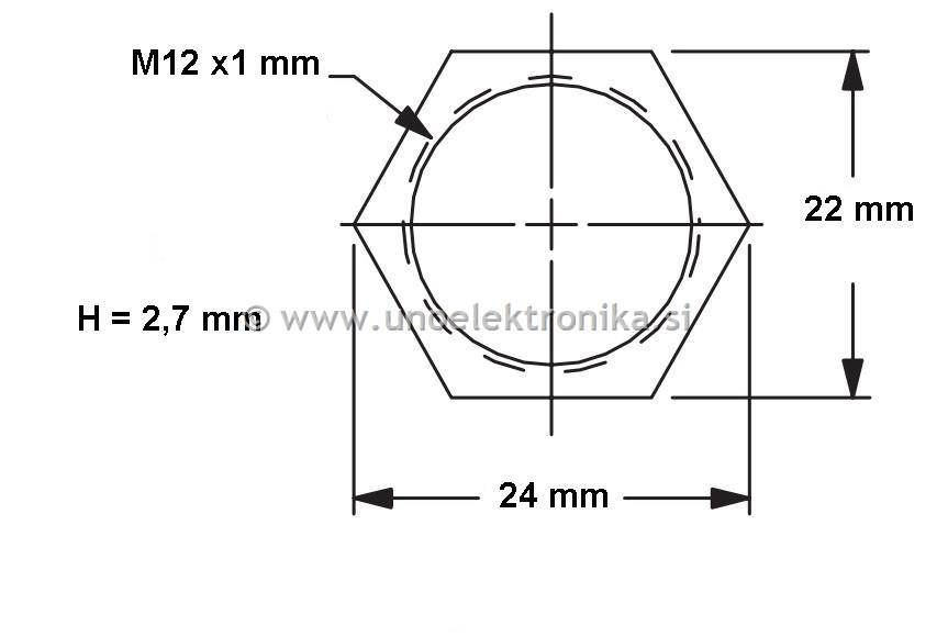 MATICA M12 INOX ZA TIPKE INOX 19mm