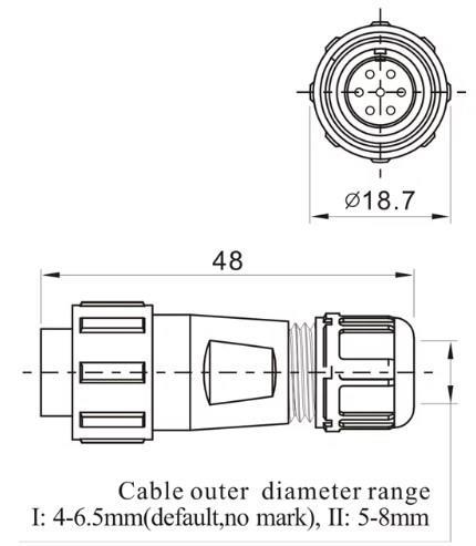 VTIKAČ 2 POLNI fi 13mm ZA NA KABEL