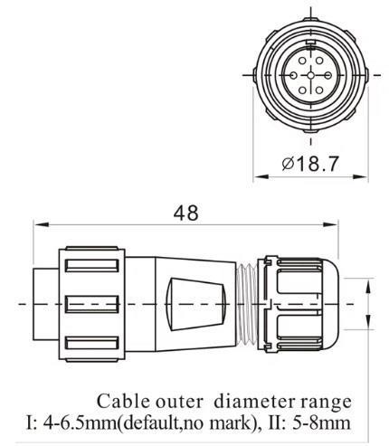 VTIKAČ 4 POLNI fi 13mm ZA NA KABEL