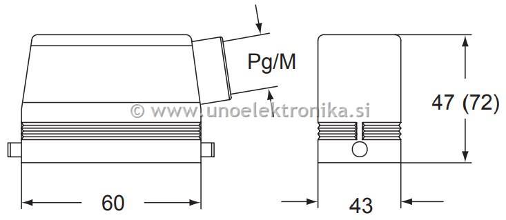 KONEKTOR MOŠKI 6p.+PE ZA NA KABEL