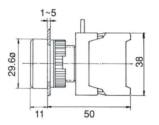 STIKALO PANEL RDEČE 1xNO + 1xNC