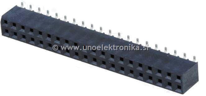 STRIP ŽENSKI 2x20 PINOV #2,54mm ZA SMD