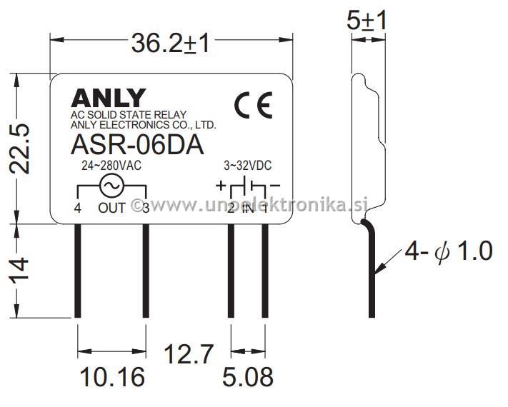 RELE SOLID STATE 6A 280VAC ZERO CROSS