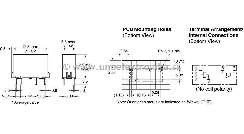 RELE 1 POLNI 5VDC 5A 250VAC