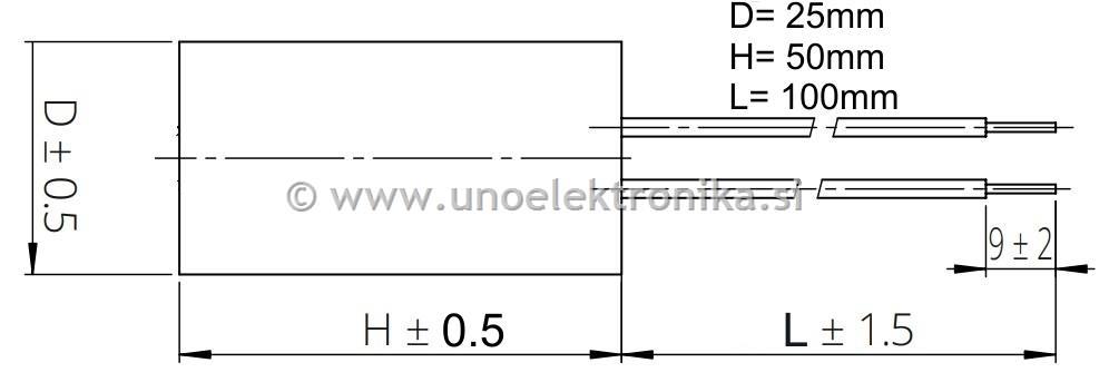 KONDENZATOR DELOVNI 1,5uF 450VAC