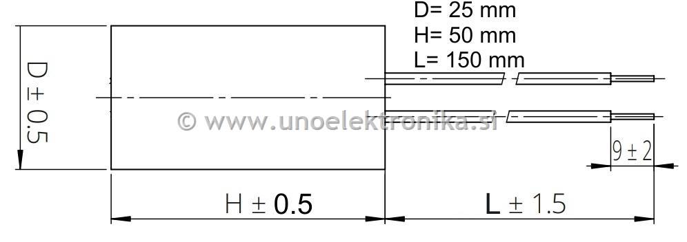 KONDENZATOR DELOVNI 2uF 475VAC