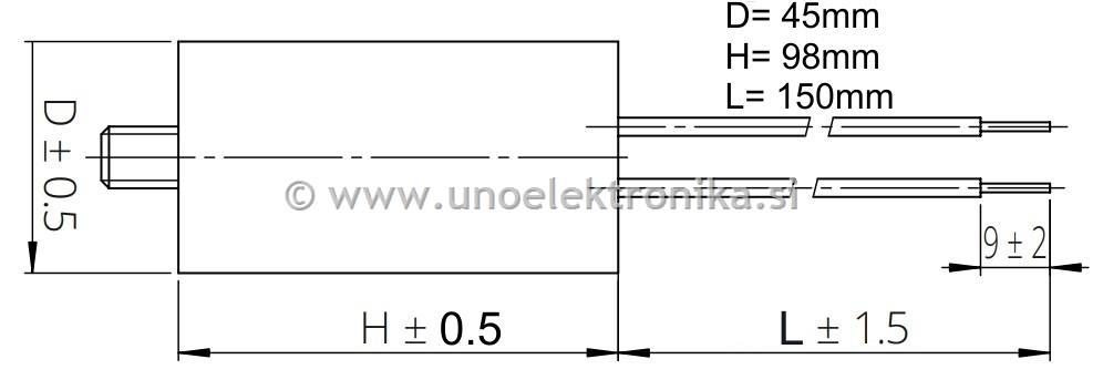 KONDENZATOR DELOVNI 35uF 450VAC