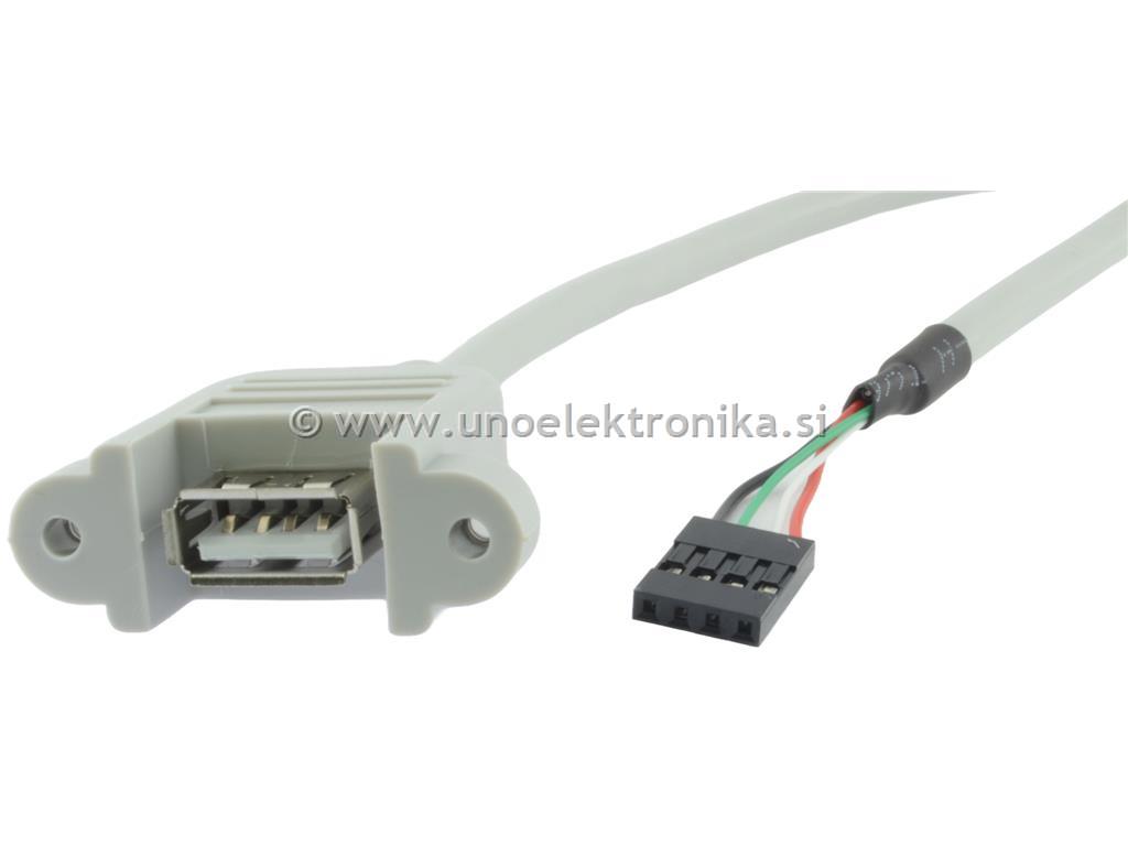 KABEL VTIČNICA USB A ZA PANEL