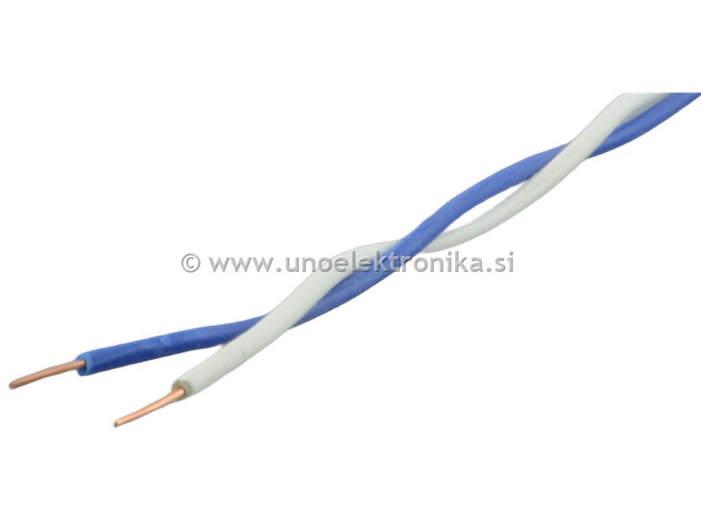 TELEFONSKI KABEL 2x0,5mm2 MODRO / BELI