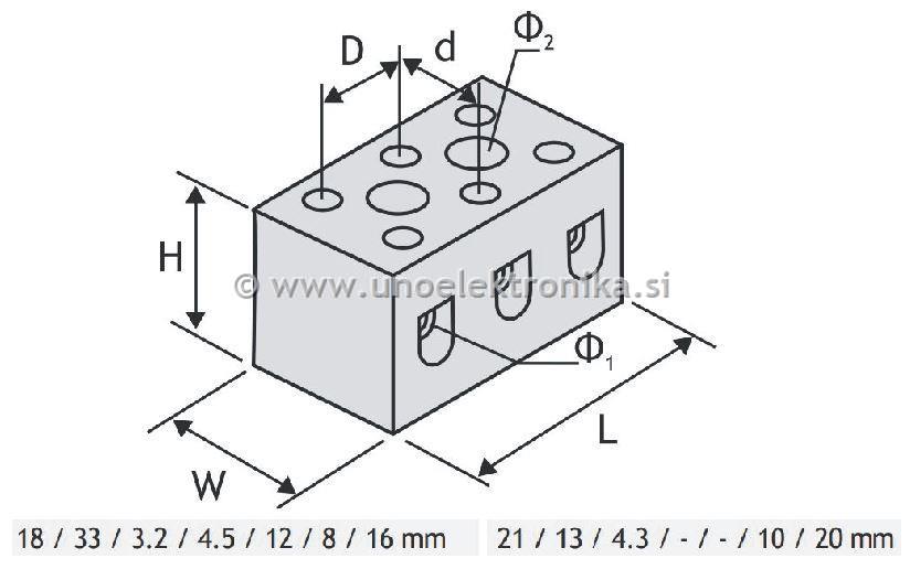 VRSTNA SPONKA KERAMIČNA 3p. 4mm2