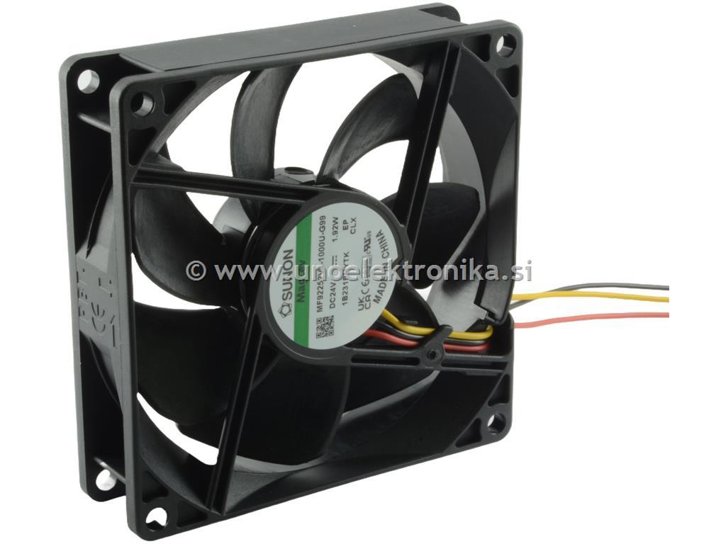 VENTILATOR 24VDC 92x92x25mm Z LEŽAJI