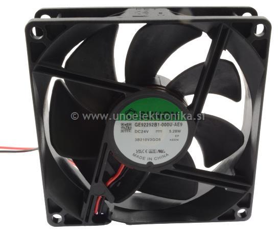 VENTILATOR 24VDC 92x92x25mm Z LEŽAJI