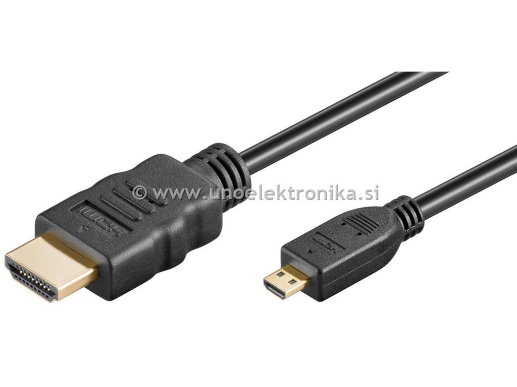 KABEL VTIKAČ MICRO HDMI NA VTIKAČ HDMI