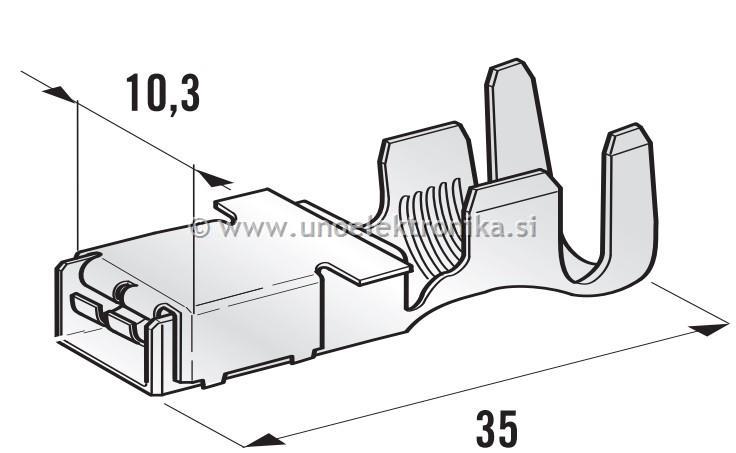 FASTON ŽENSKI 8x0,8mm ZA KABEL 4-6mm2