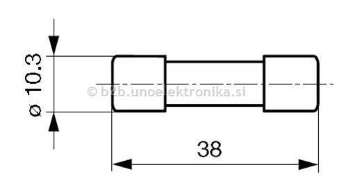 VAROVALKA KERAMIČNA 10x38mm 10A gPV