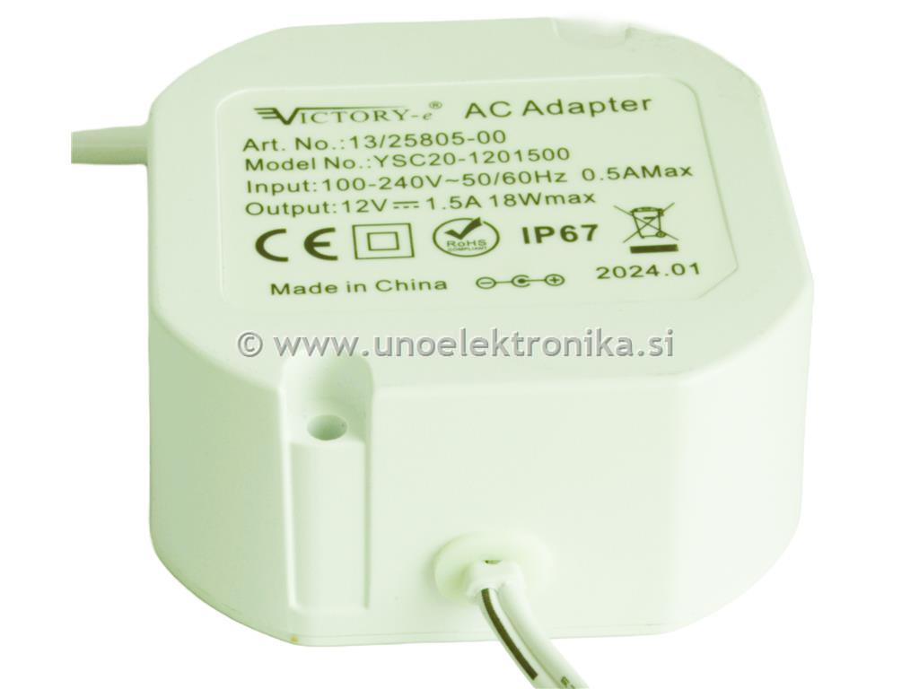 NAPAJALNIK SWITCHING 230VAC 12VDC 1,5A